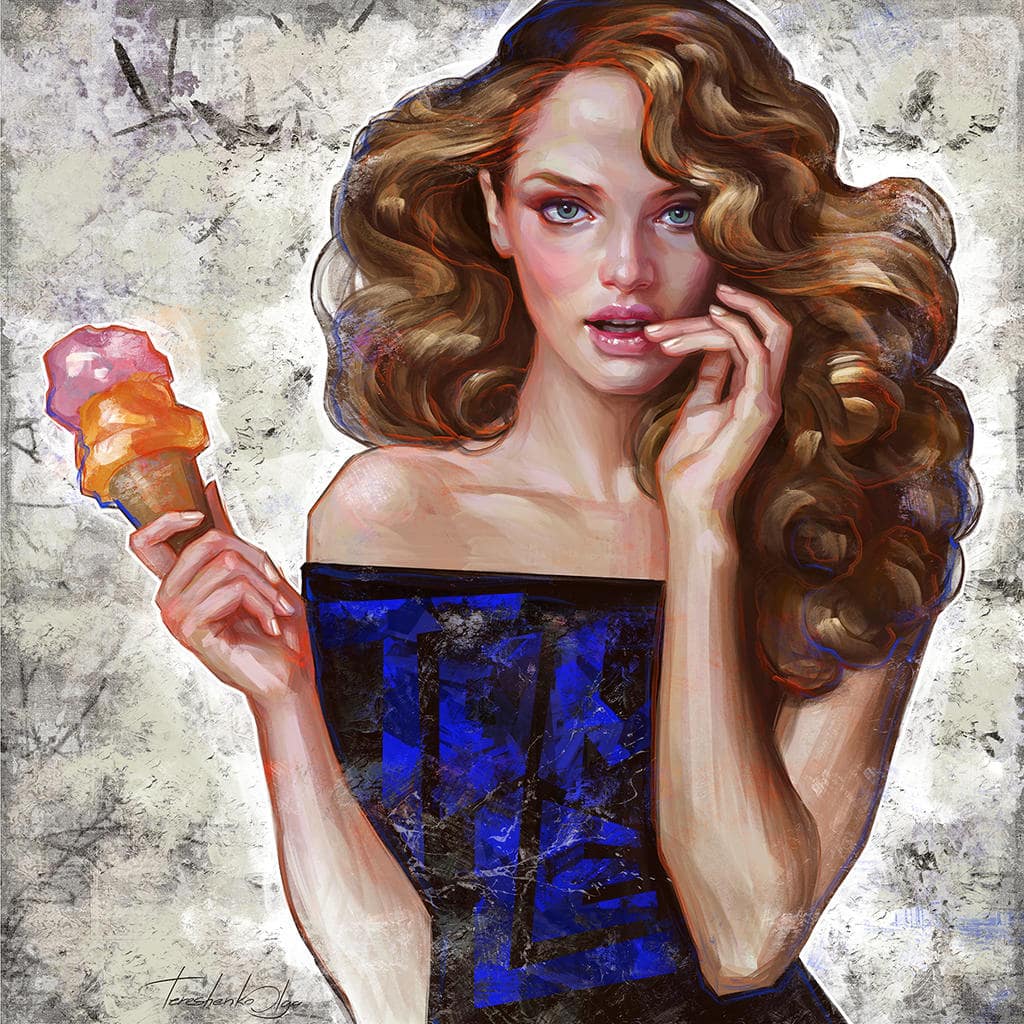 Girl with ice cream by Olga-Tereshenko on DeviantArt