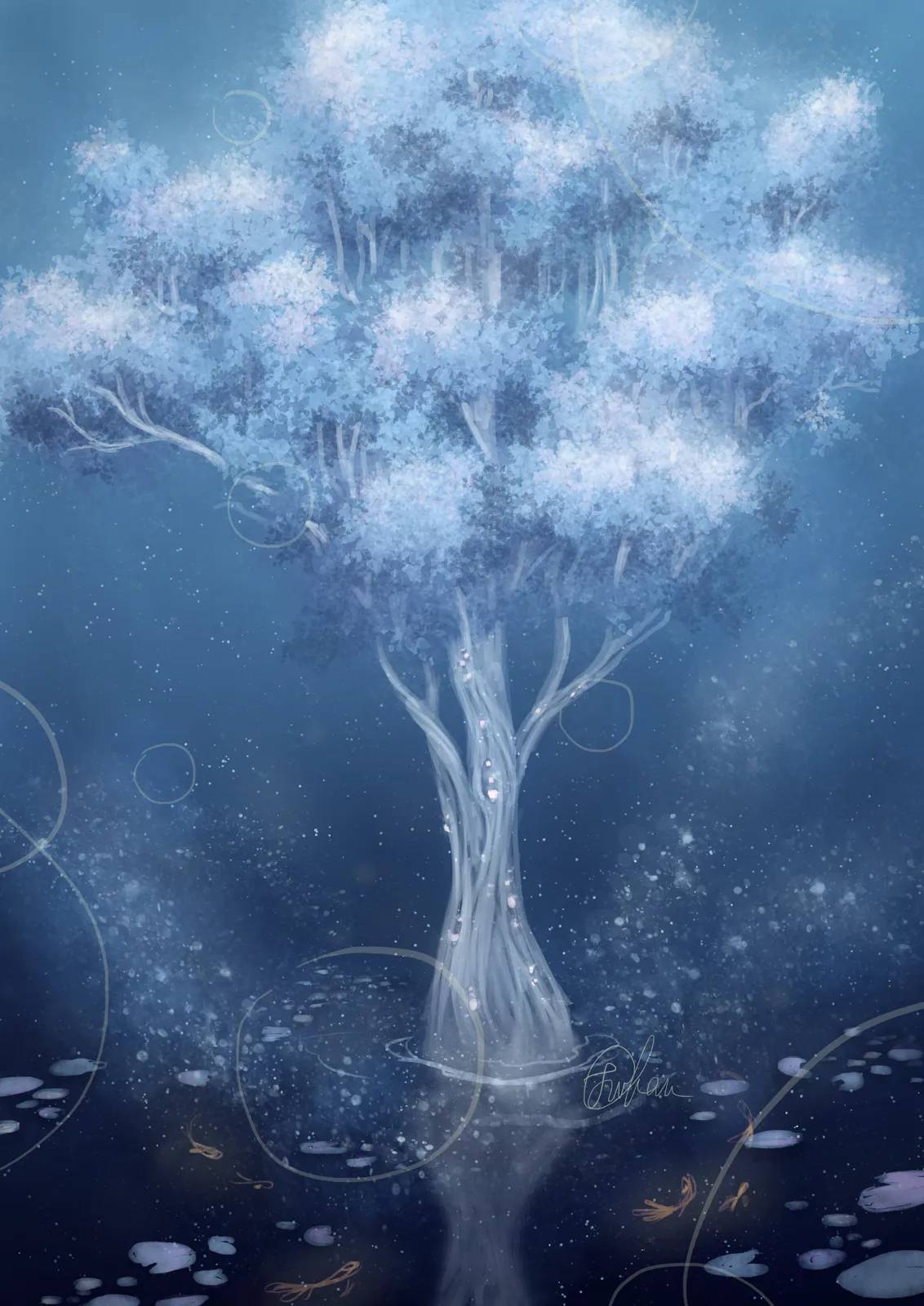 Starlit Tree by frostworkchan on DeviantArt